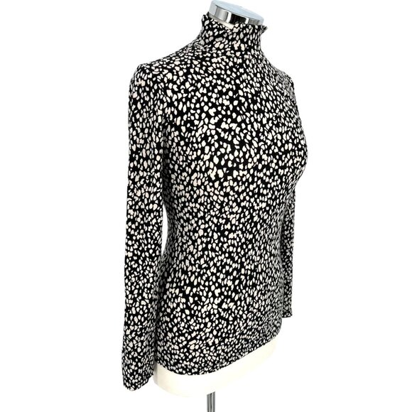 & Other Stories High Neck Long Sleeve Printed Shirt Black White Size Small - Picture 3 of 7
